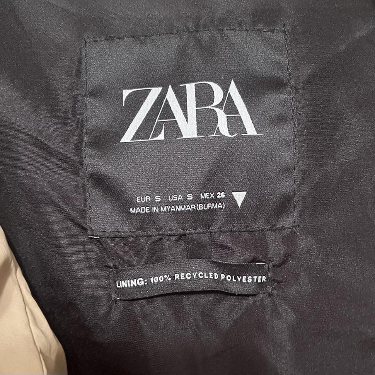 Zara Nude Puffer Coat Size S but fits VERY... - Depop