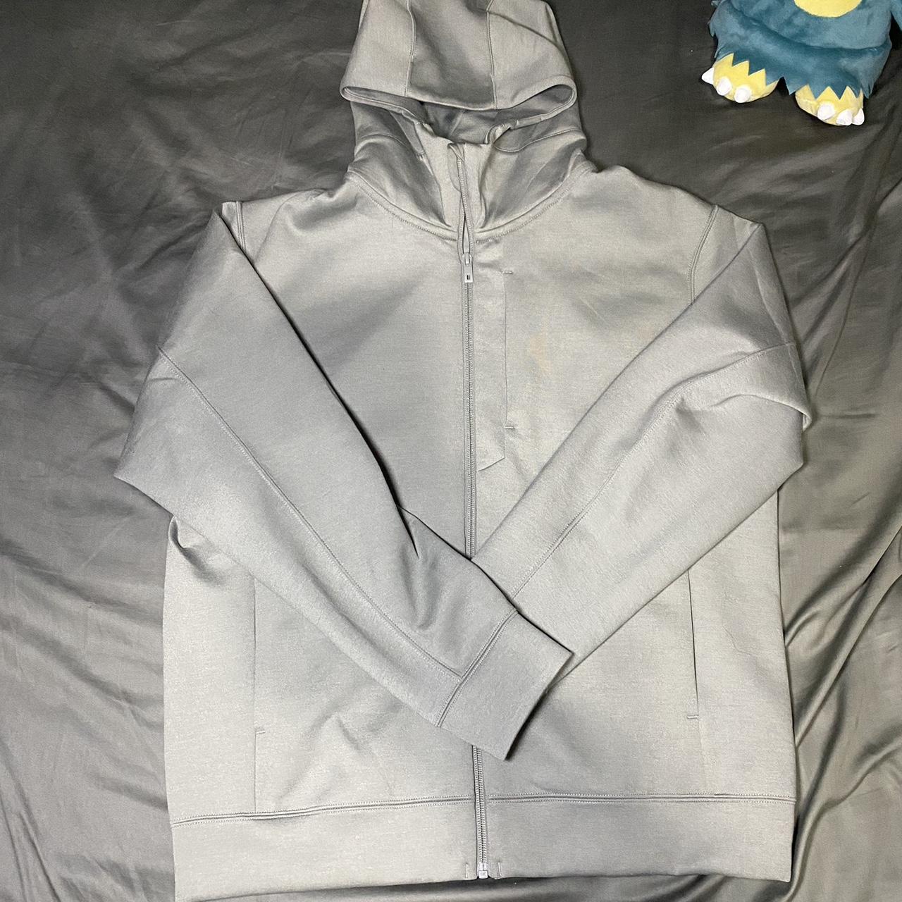 uniqlo grey sweater zip up jacket please use depop... Depop