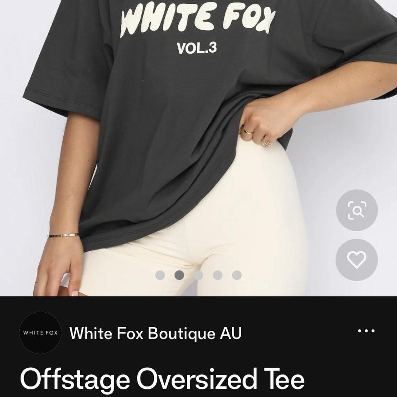 White fox basic dark grey tee shirt RRP... - Depop