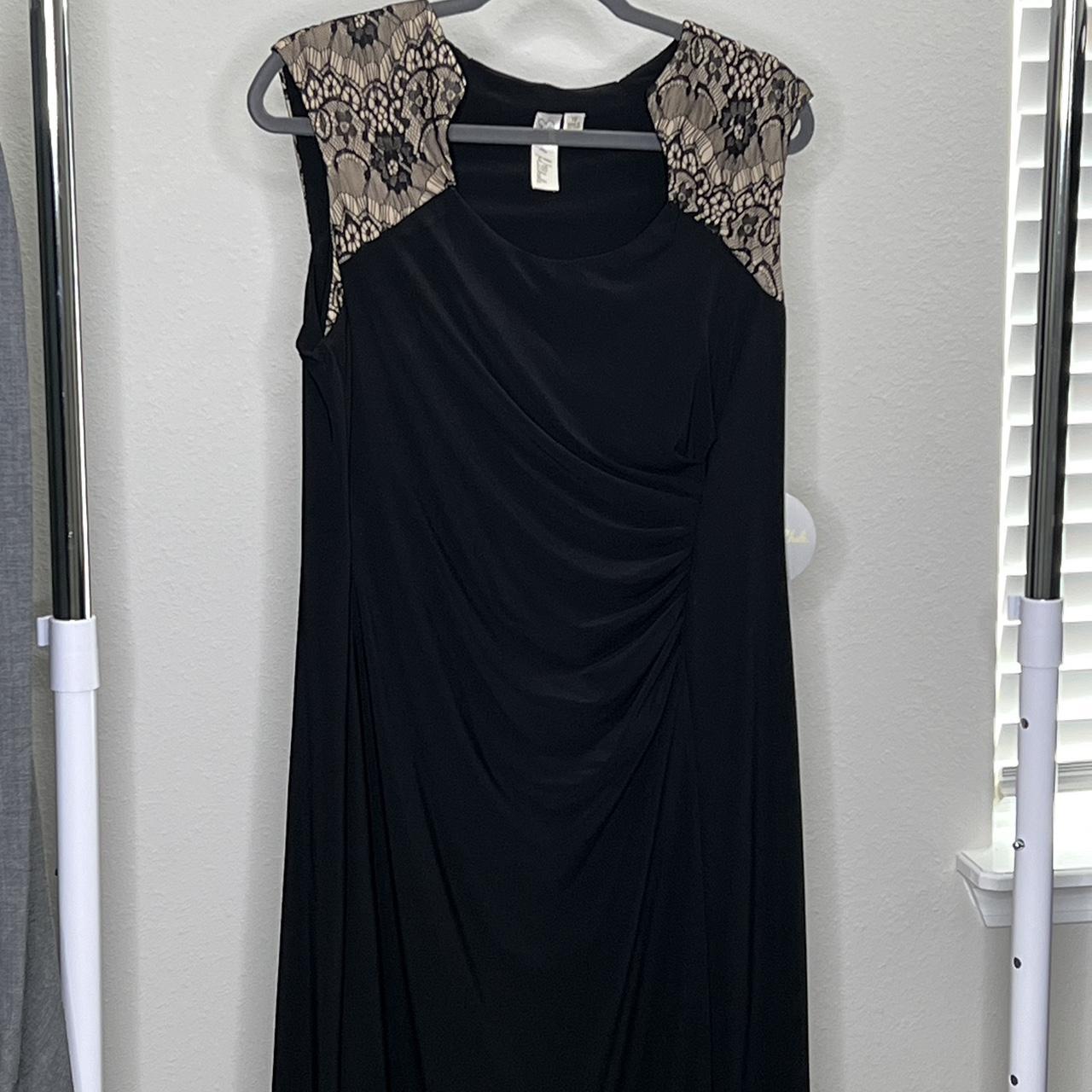 Emma Michele Black dress with gold applique on