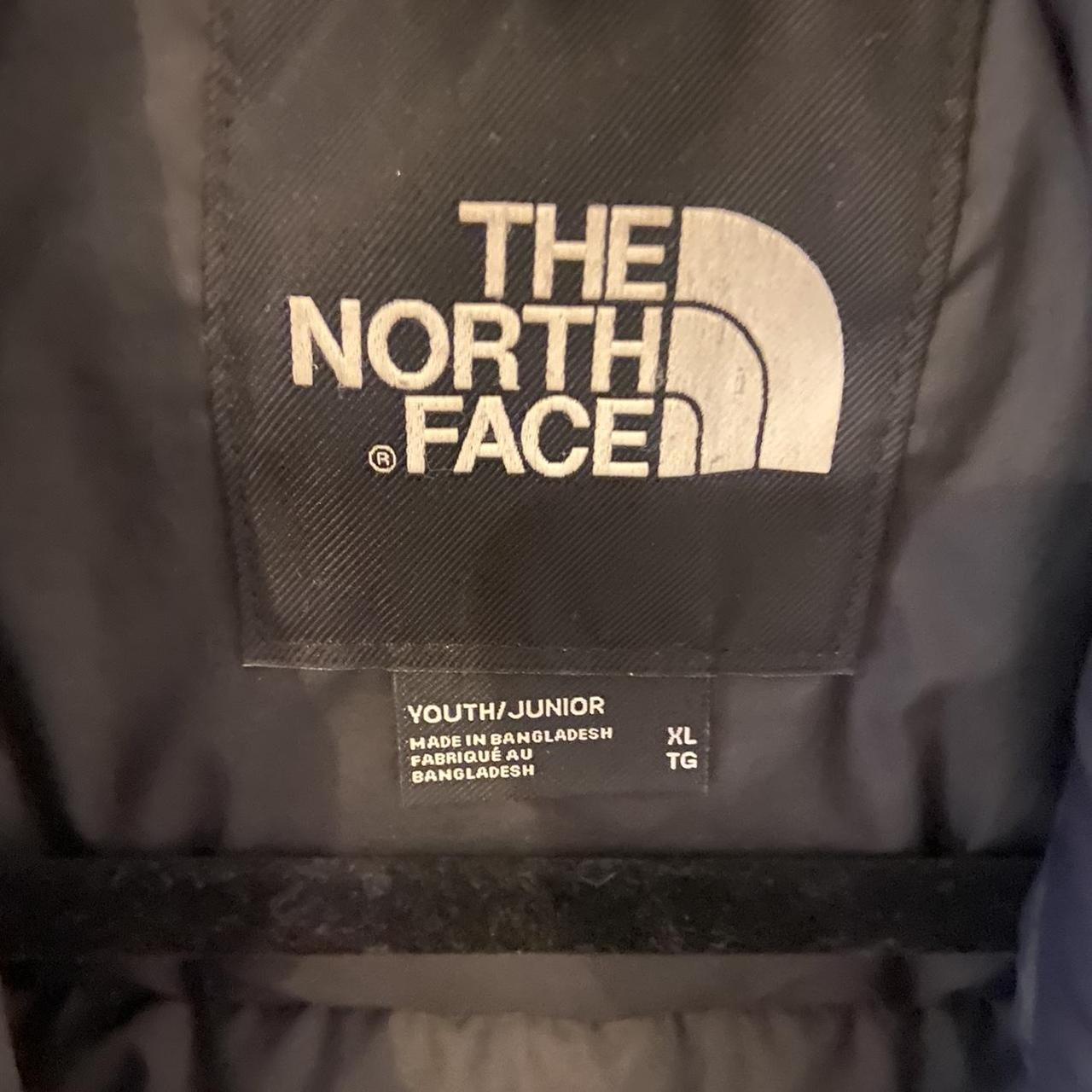 The North Face Women's White and Black Coat | Depop