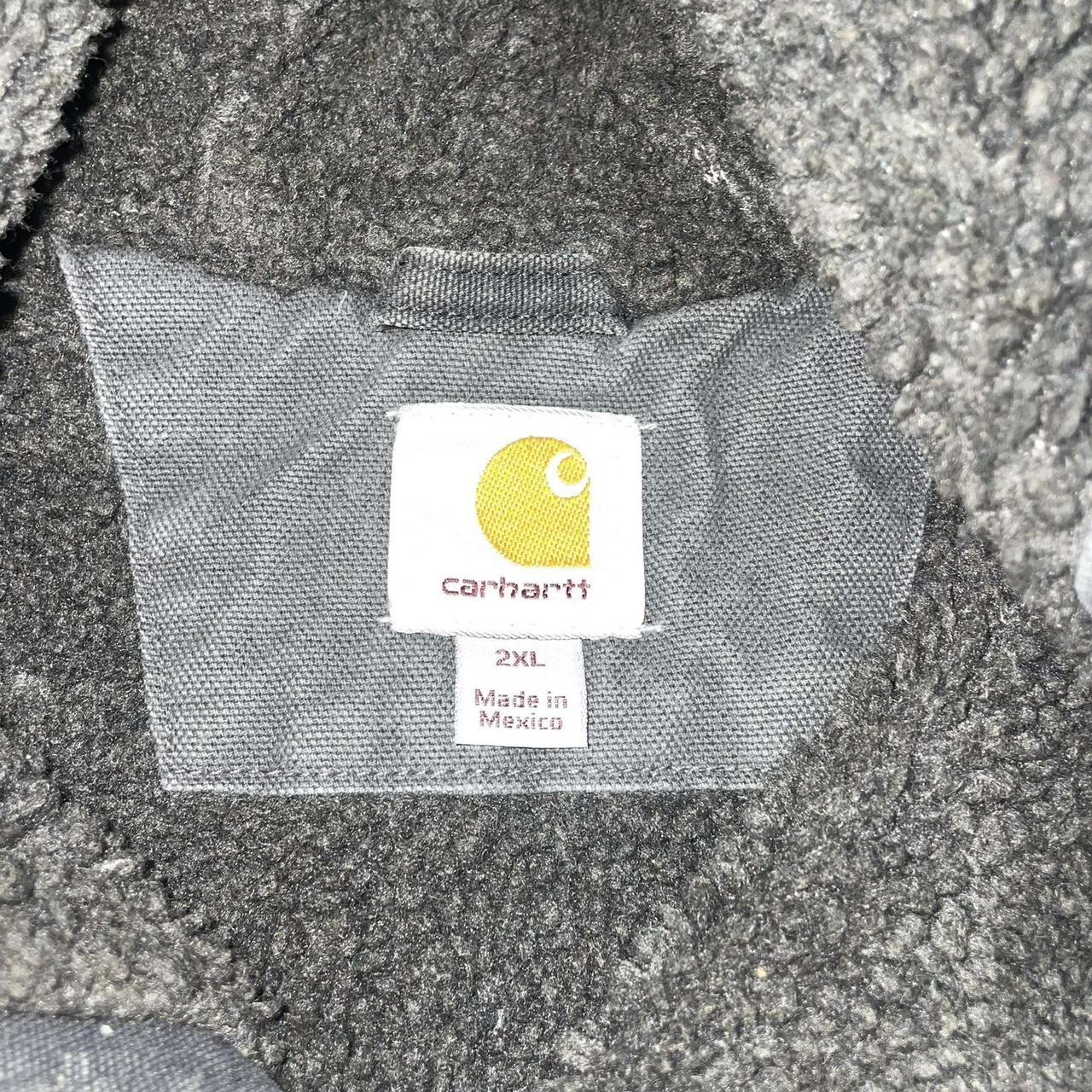 Black Carhartt Fleece Insulated Distressed Workwear... Depop