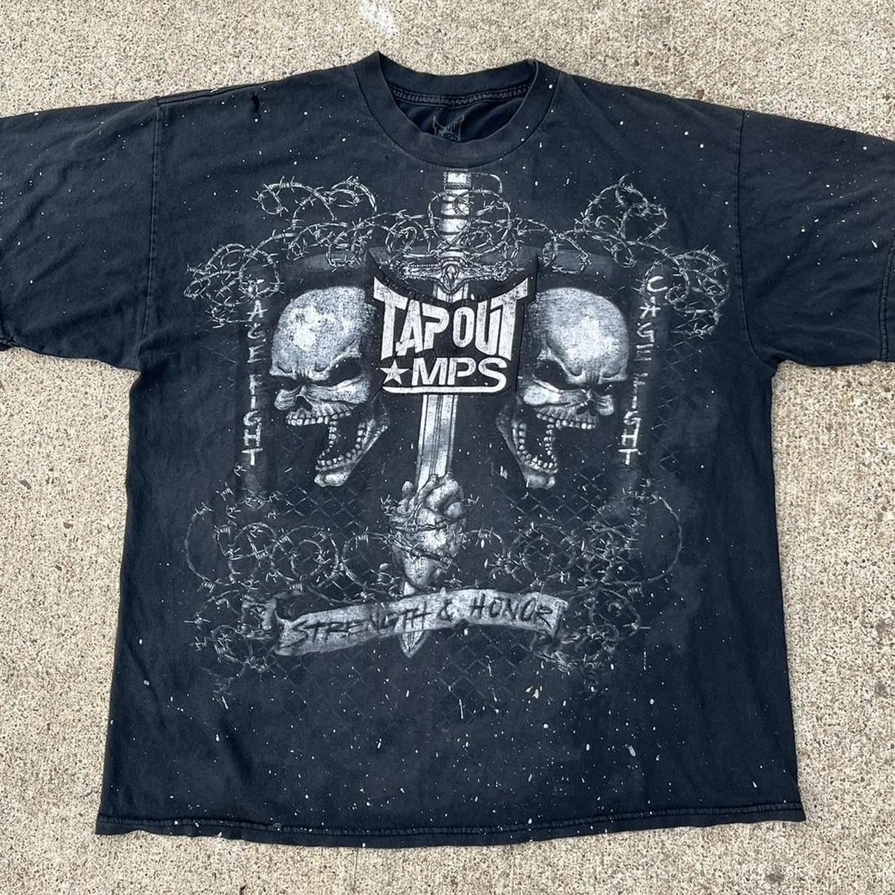 old tapout shirt with small rip seen on 3rd picture... - Depop