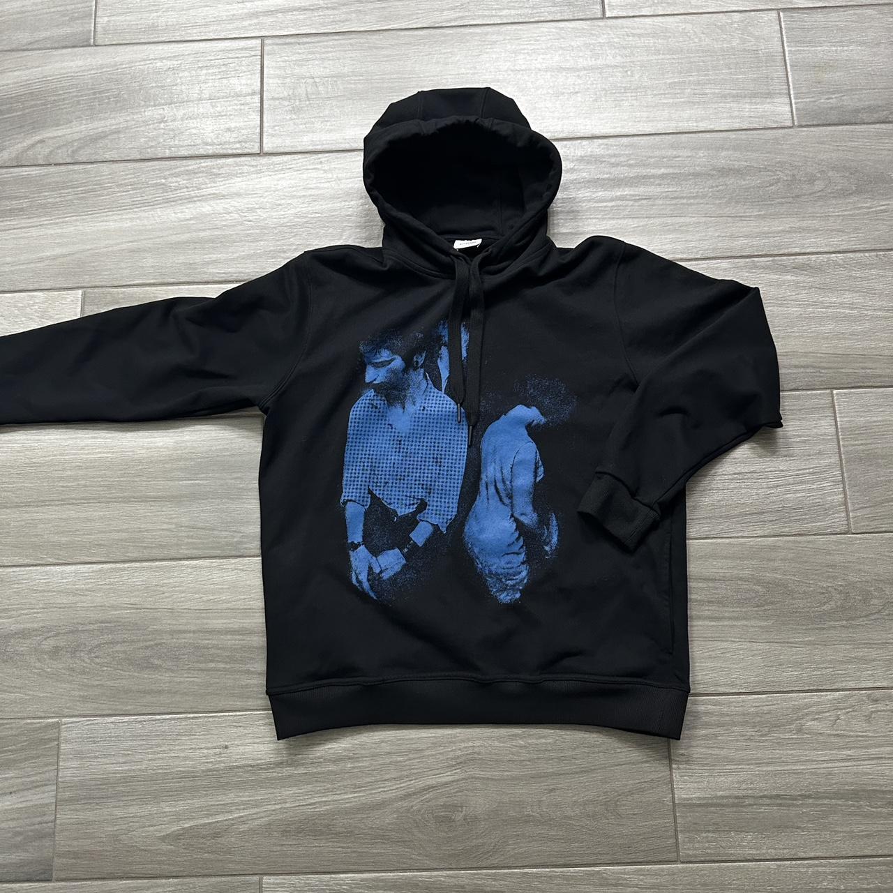 ☆BURBERRY☆Mod Print Hood - Black☆ BBR Burberry Mod Print Hoodie black/cobalt | Depop