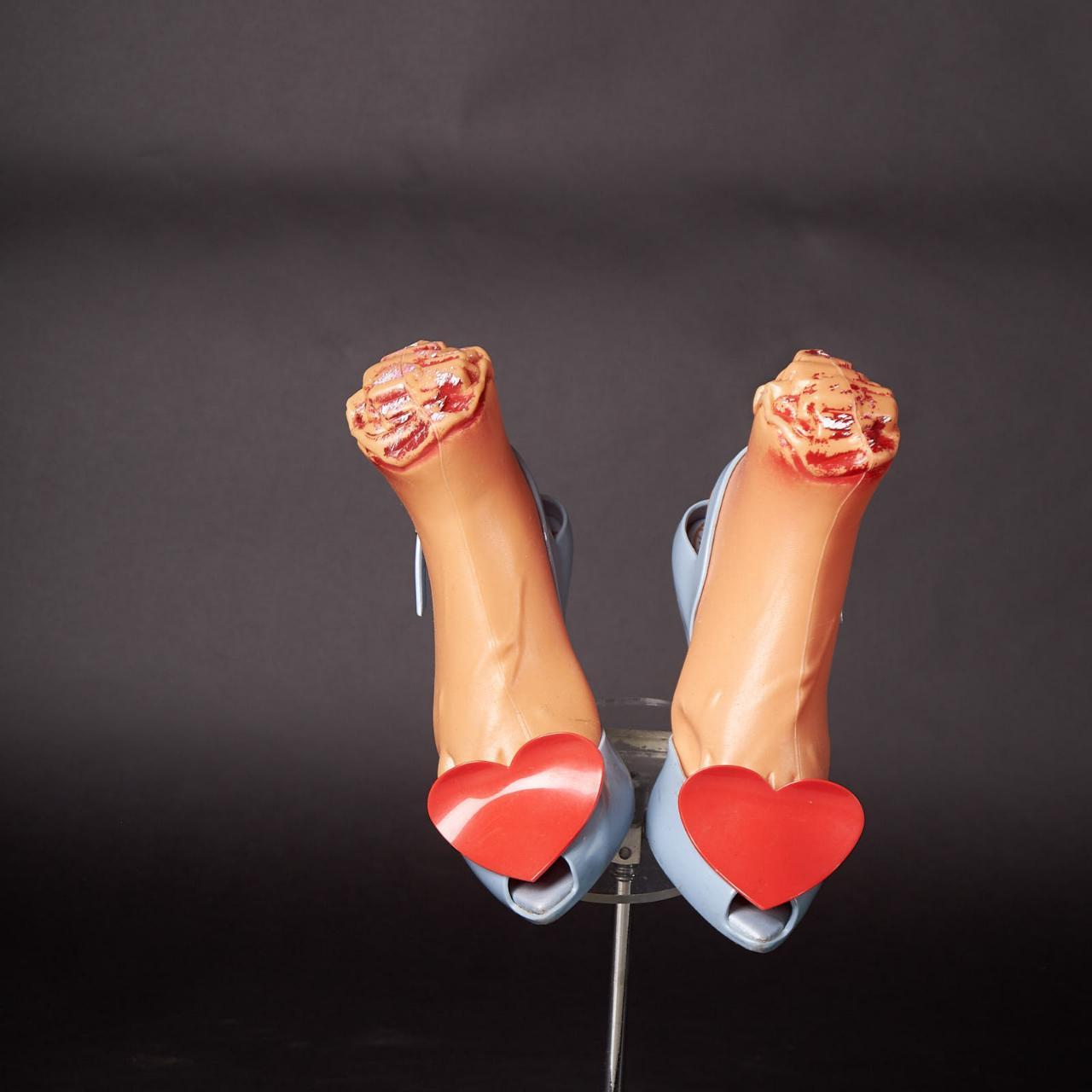 Vivienne westwood red hot sale heart shoes