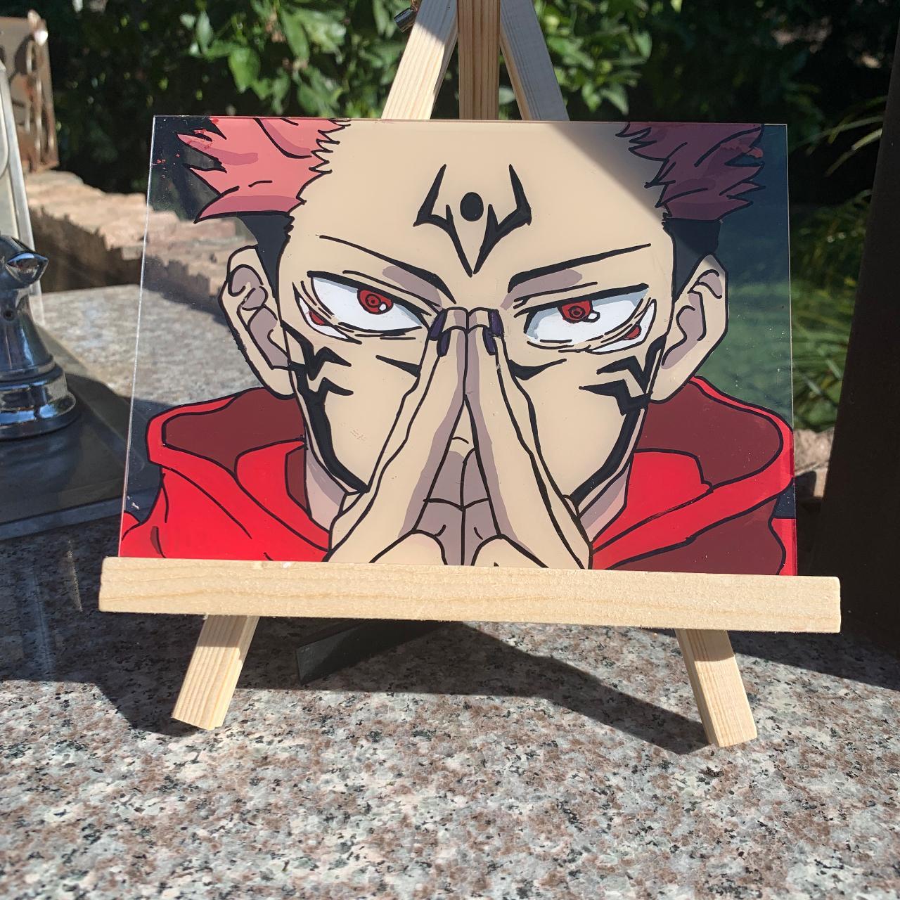 sukuna anime plexiglass (5x7) acrylic painting... Depop
