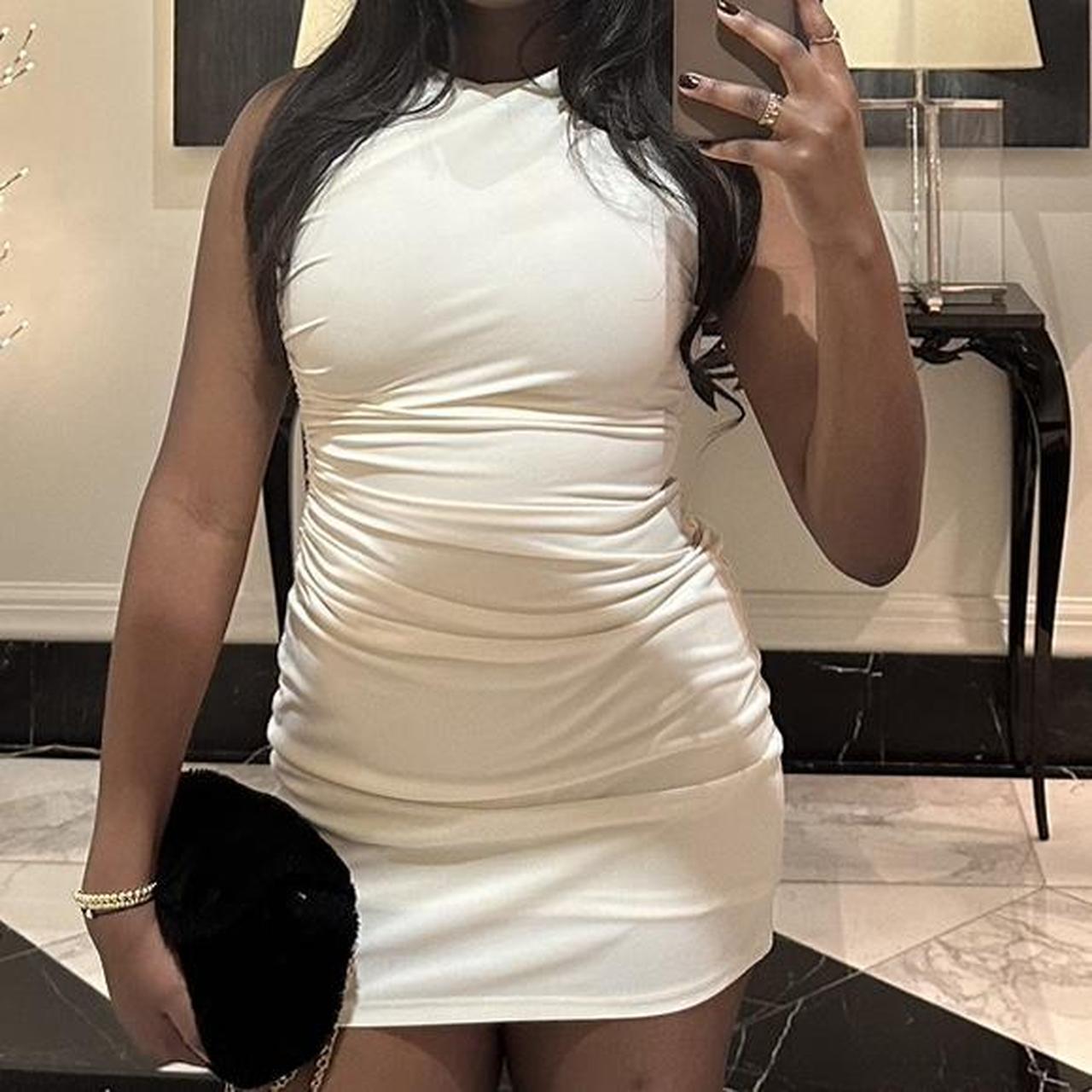 Zara off white outlet dress