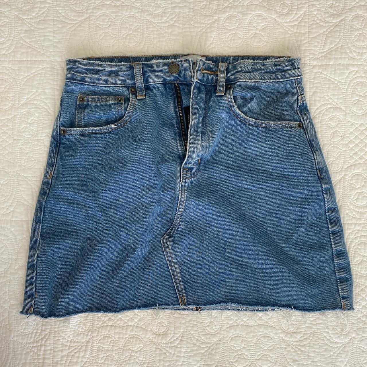 Ghanda denim mini skirt Size 6 but fits a size 8 ♥️ - Depop