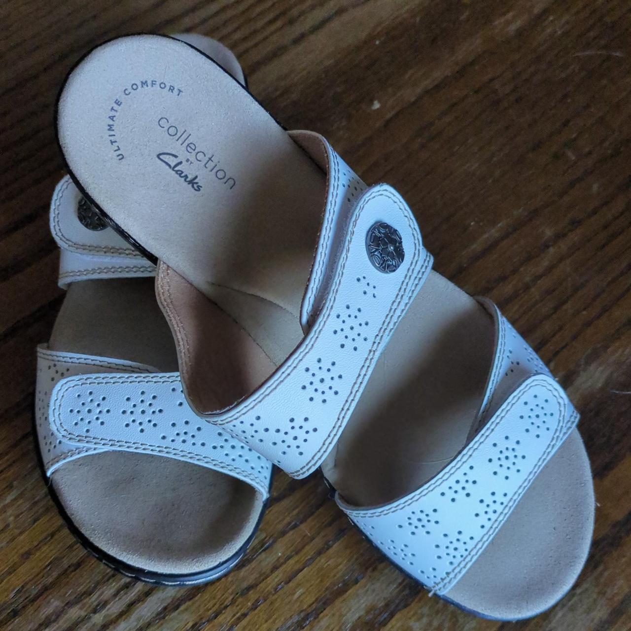 womens white clark sandals