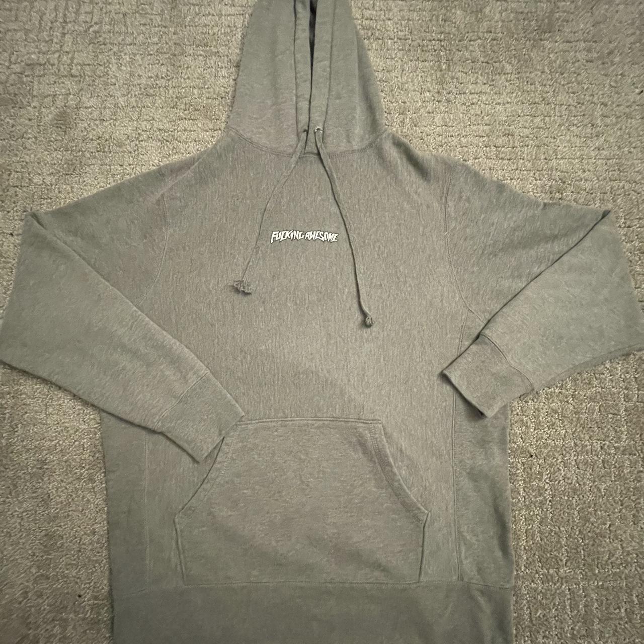 Fucking Awesome LARGE,Little Stamp hoodie,Grey.Great... - Depop