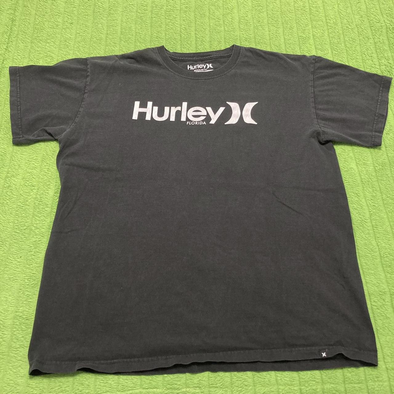 Cyber Y2k Hurley classic logo grapic T-shirt... - Depop