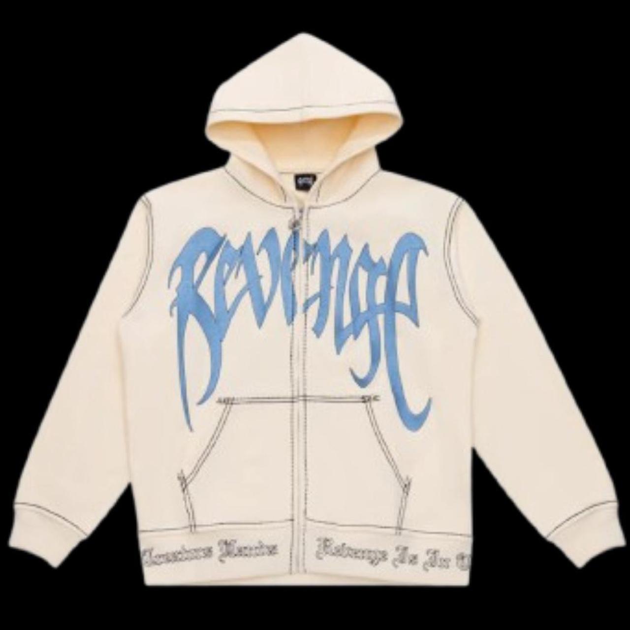 Revenge outlets Baby Blue Embroidery Hoodie