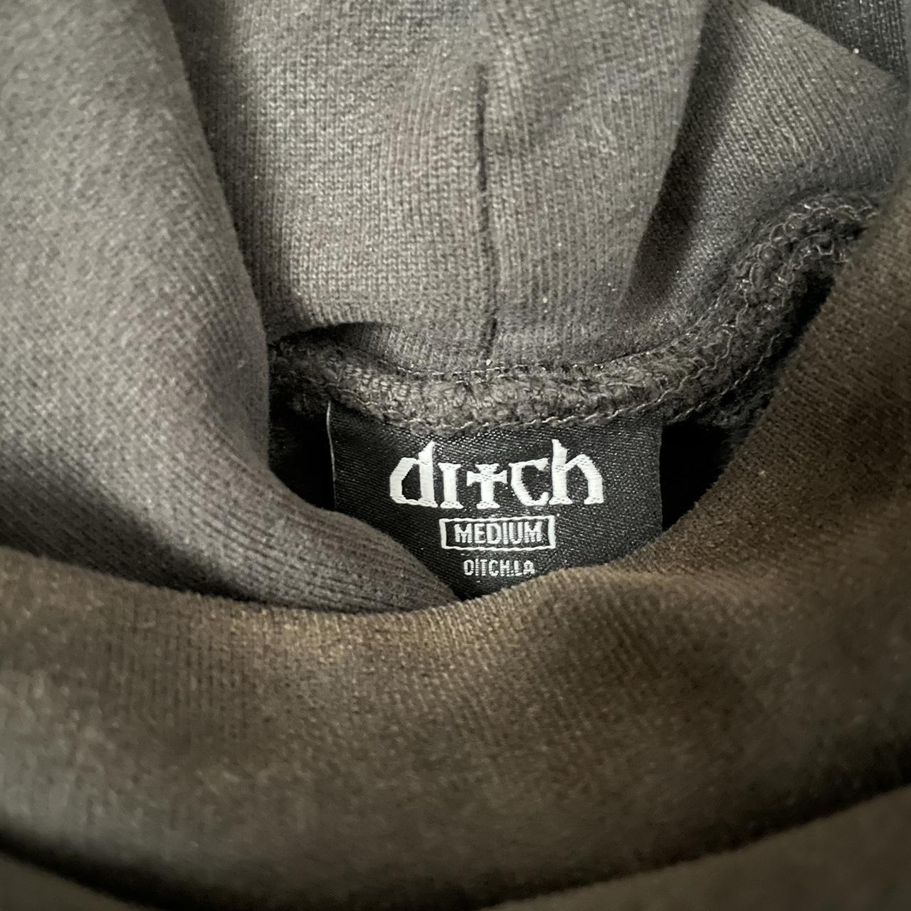 Ditch LA mask hoodie Dark grey wash/Ashy color -... - Depop