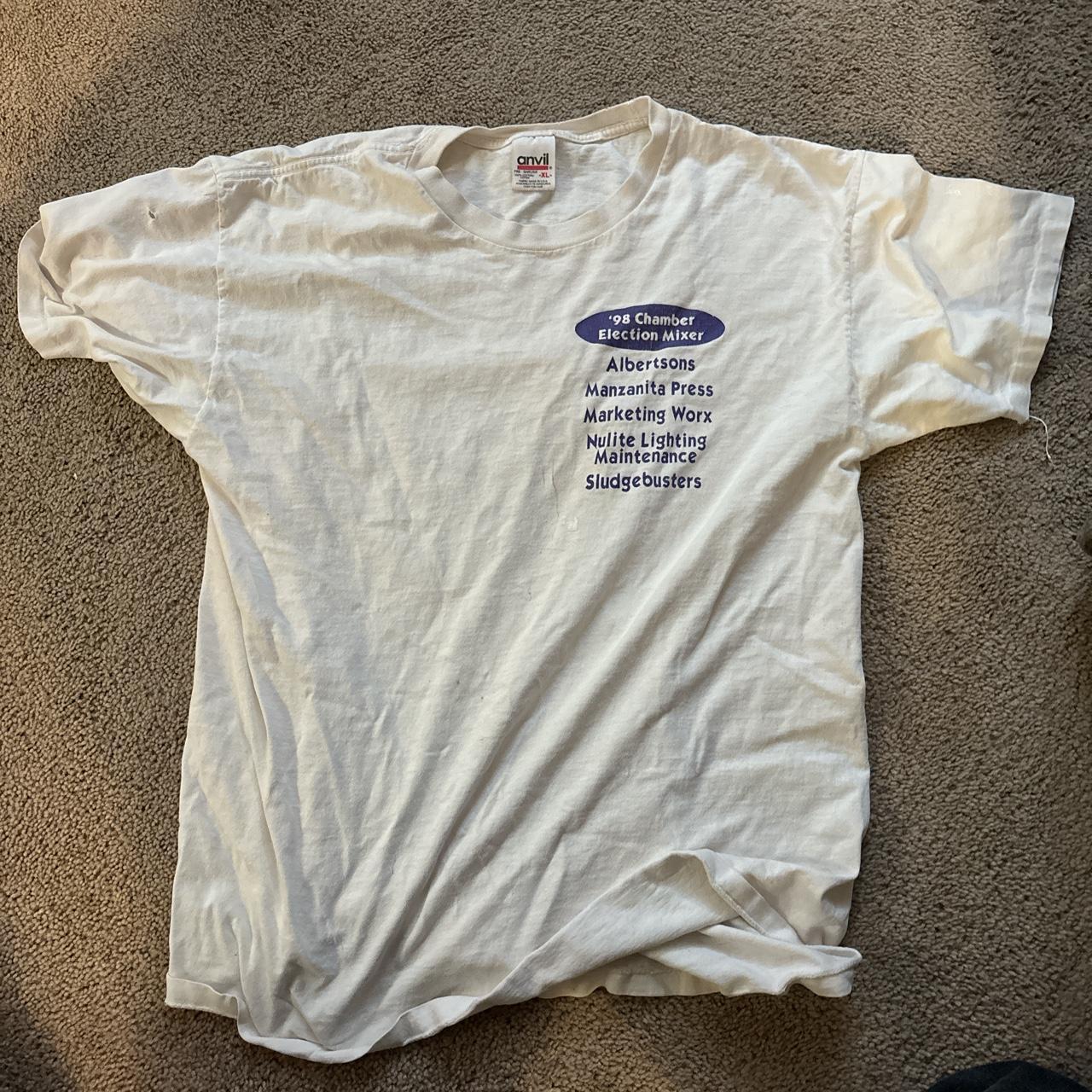 White vintage tee Depop