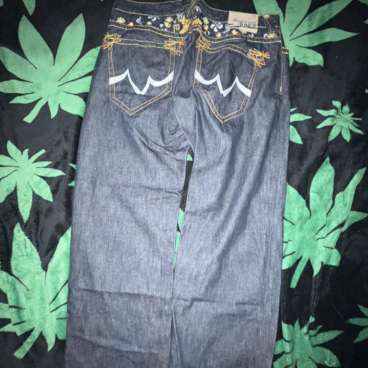 Super dope y2k style jeans brand is imperial junkie... - Depop