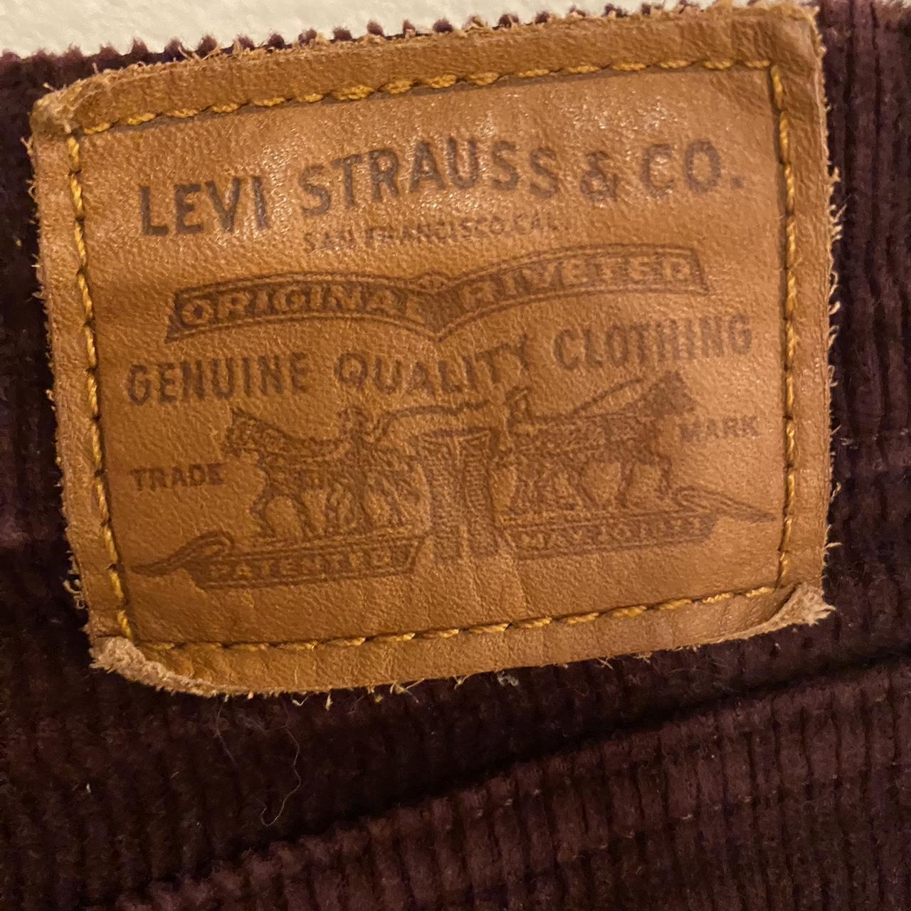 purple corduroy levi’s - Depop