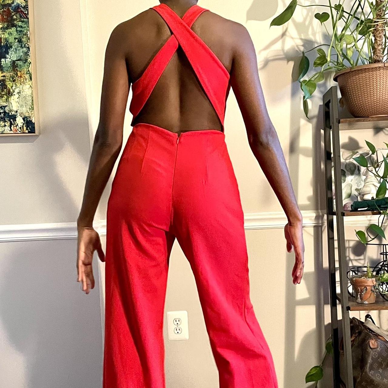 Express jumpsuit fashion red