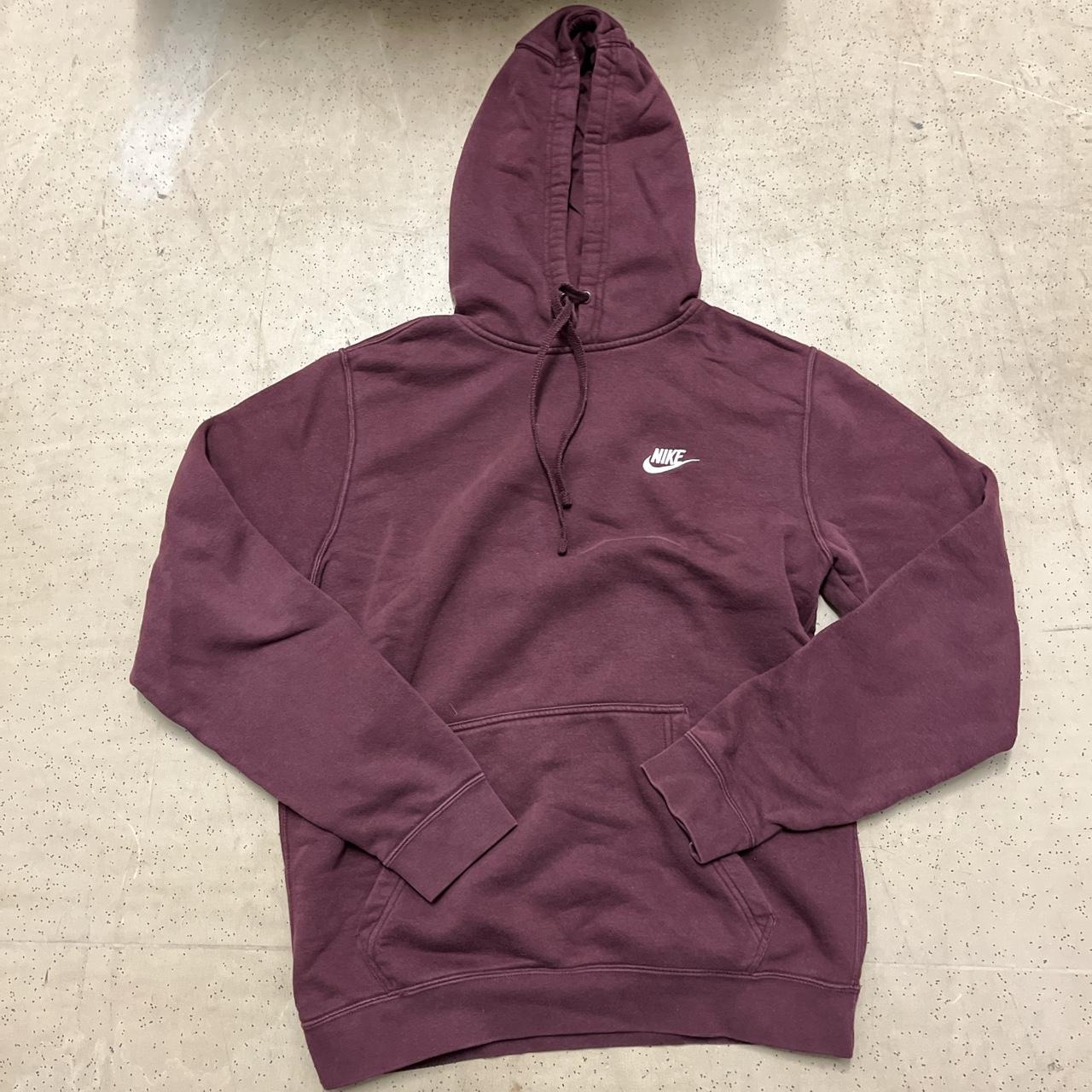 Nike Men's Burgundy Hoodie | Depop