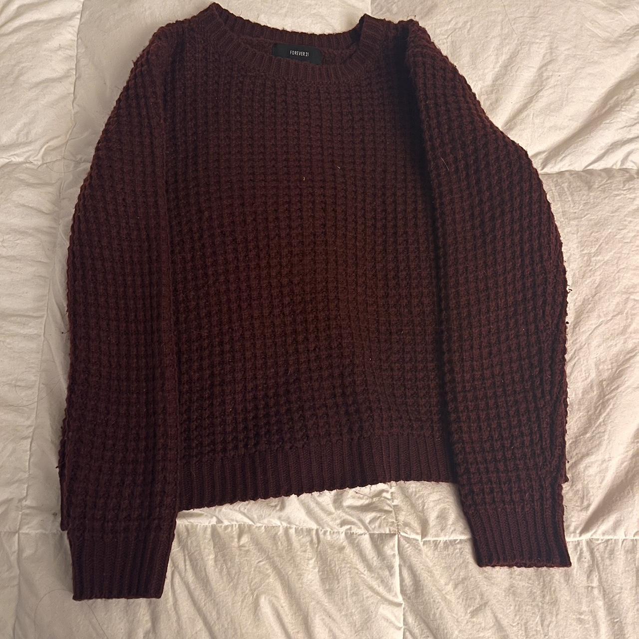 Burgundy sweater sale forever 21