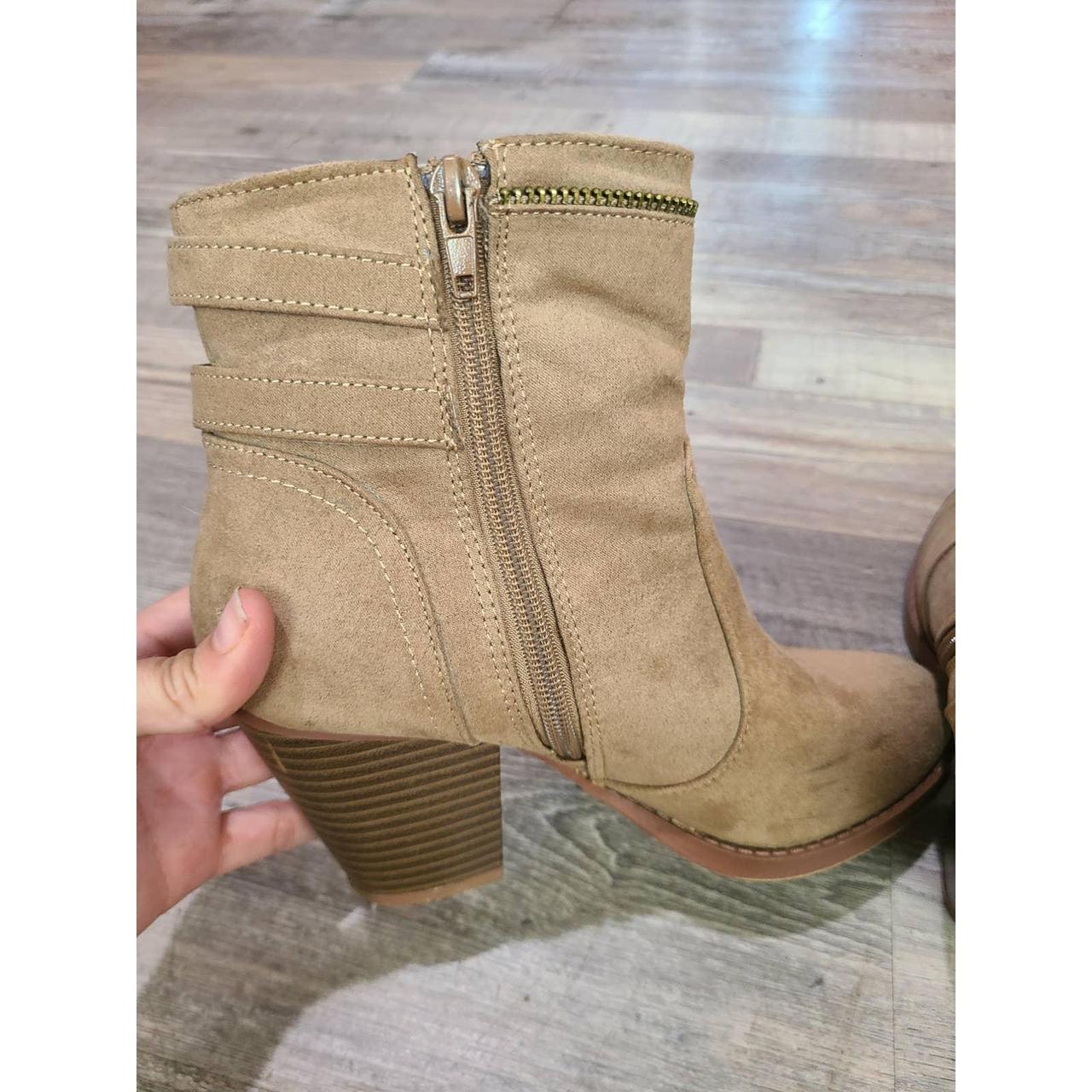 JustFab Women's Tan Boots Depop