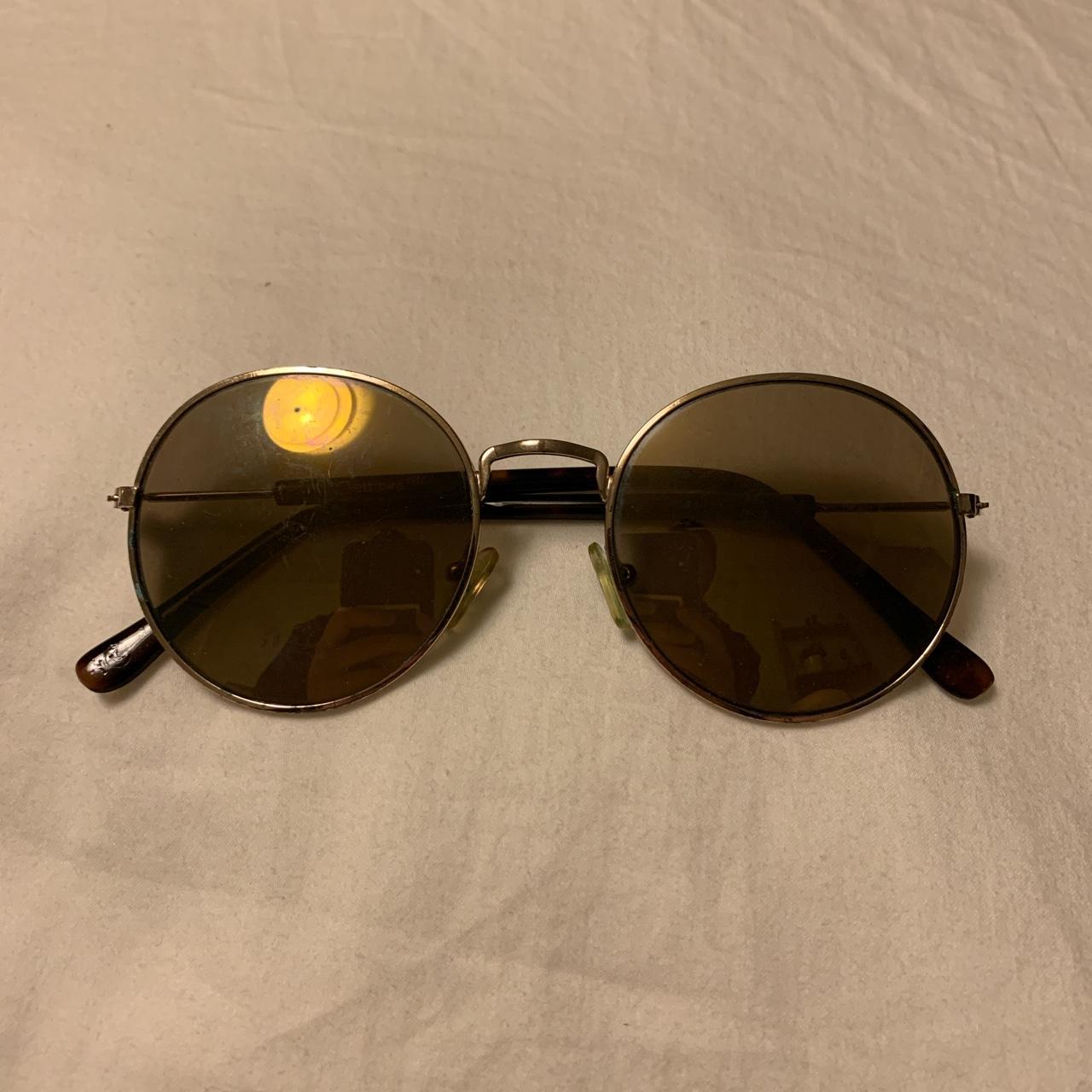 Madewell Womens Silver And Brown Sunglasses Depop