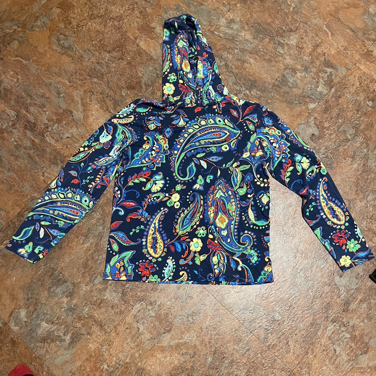 Paisley Ralph Lauren hoodie. Measurements in