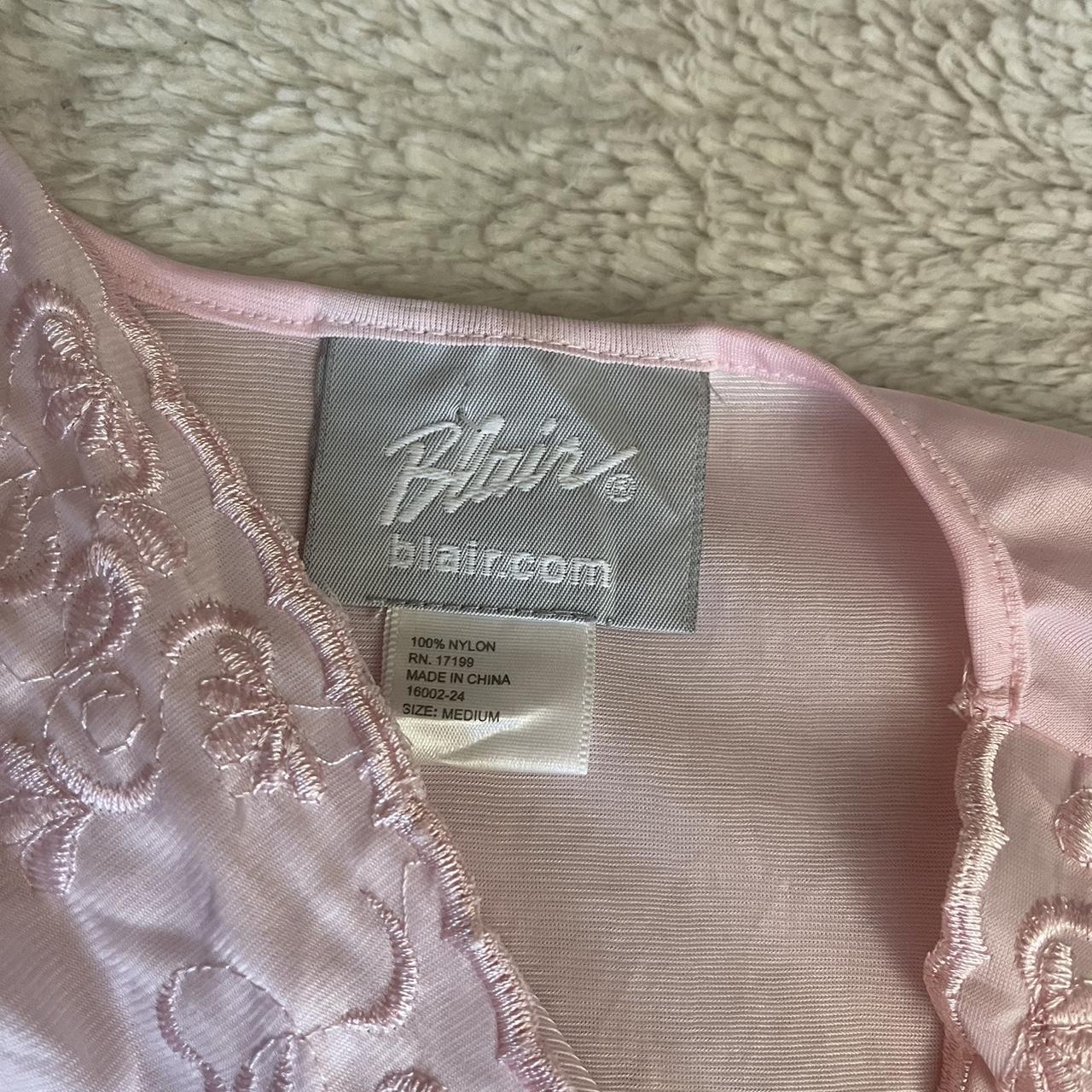 cute coquette baby pink sleepwear blouse with lace... - Depop