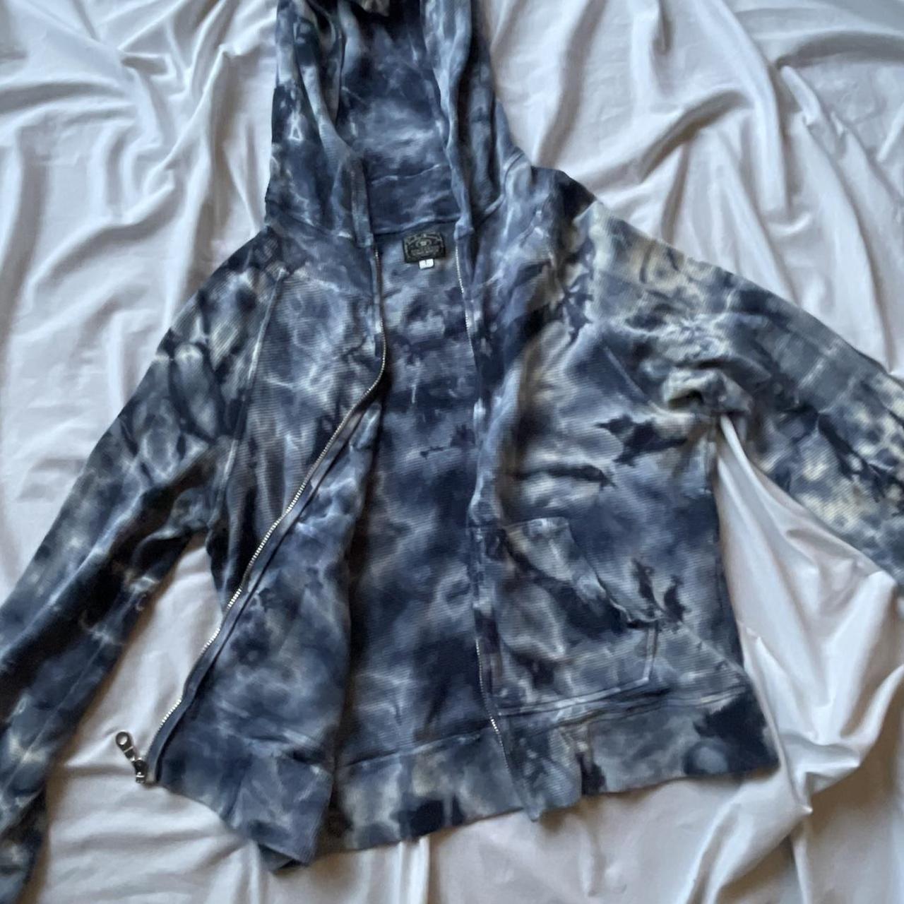 Y2k Lucky brand blue tie dyed sweater Brand- Depop - Technical View