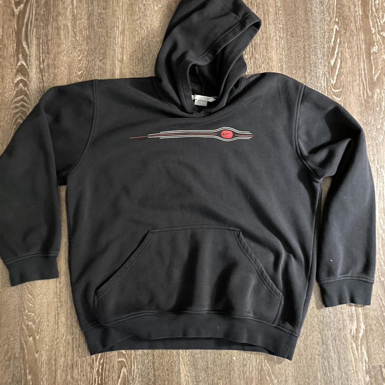 Nike Men's Black and Red Hoodie | Depop