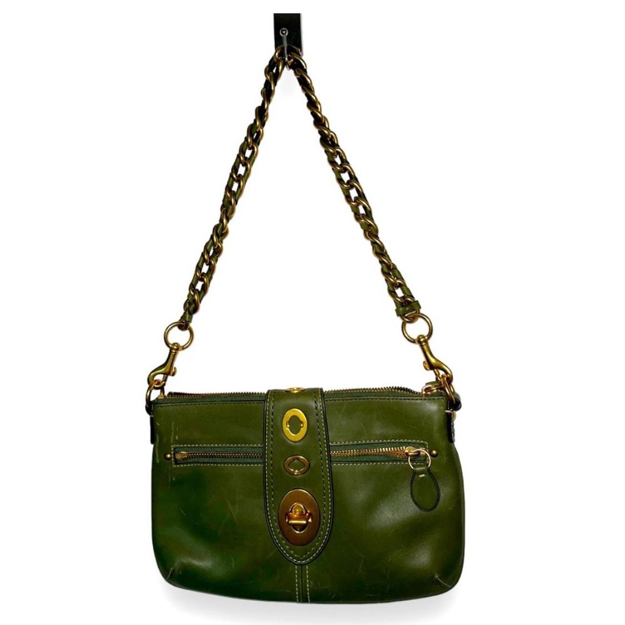 Rare Spring Green top Coach bag