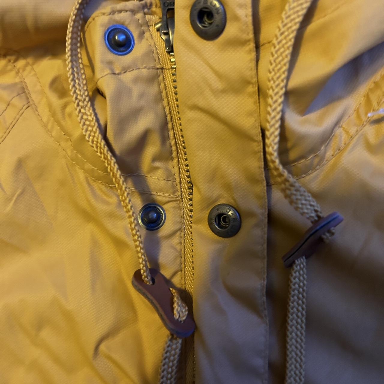 Cute old navy yellow raincoat with a blue inside!... Depop