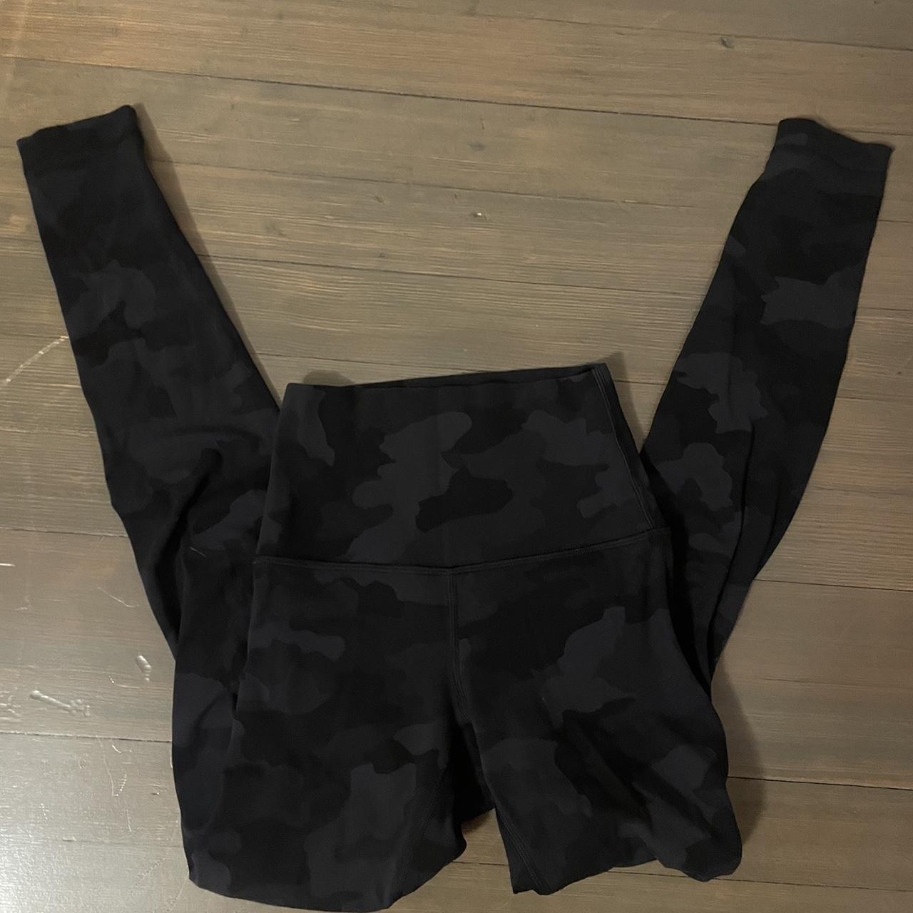 LULULEMON black camo leggings Size 0 28 lengths No... - Depop