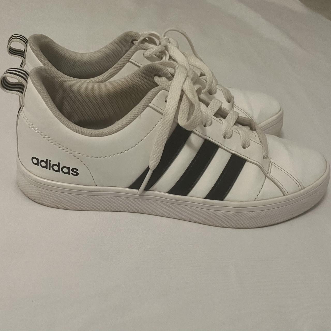black and white adidas shoes! no visible flaws and... - Depop