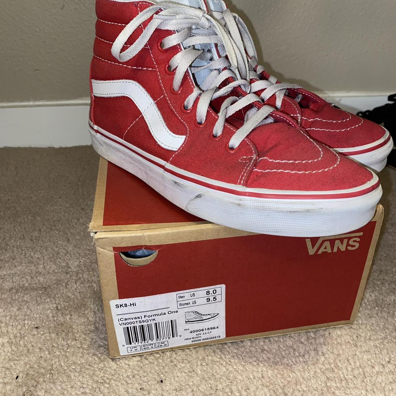 Vans formula one on sale red