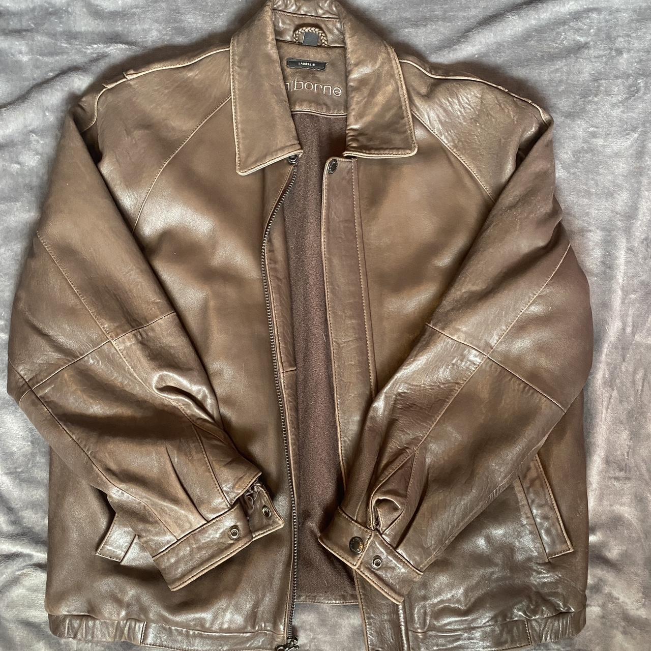 Liz claiborne sale mens leather jacket