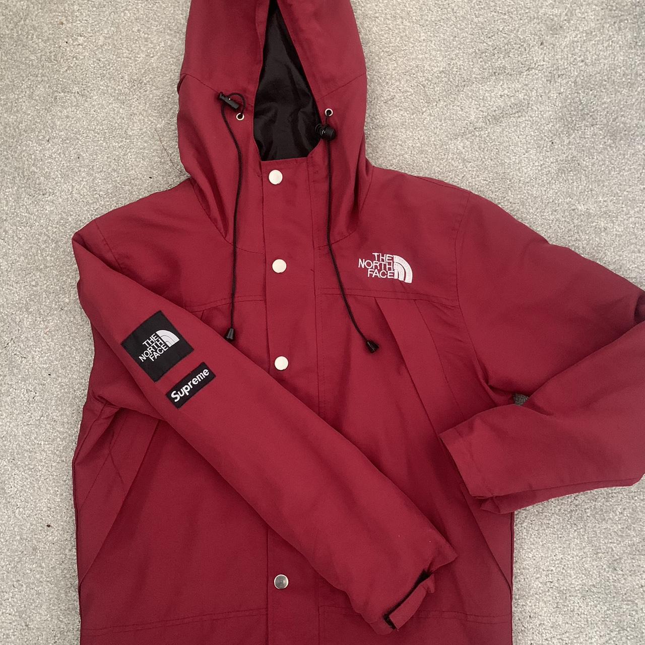 Supreme Women's Red and White Jacket | Depop