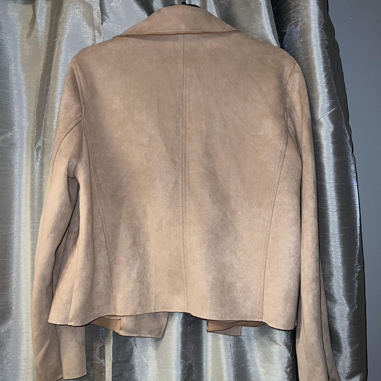 River Island petite Suede Jacket Size 14 Depop