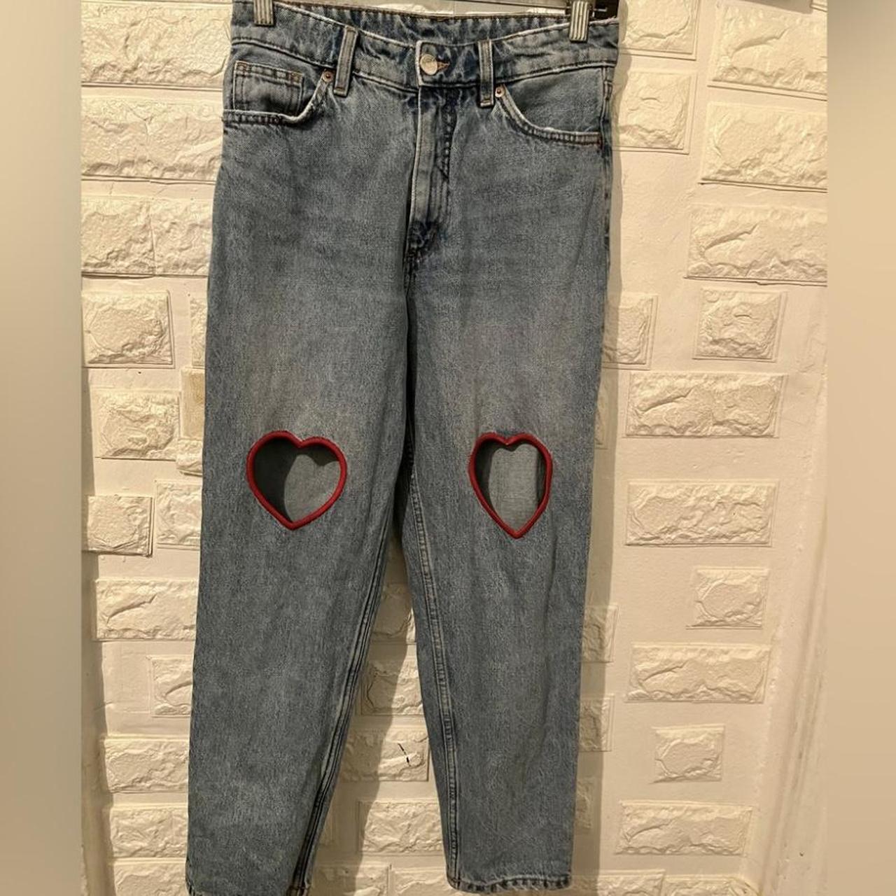 Heart Cut Out Jeans