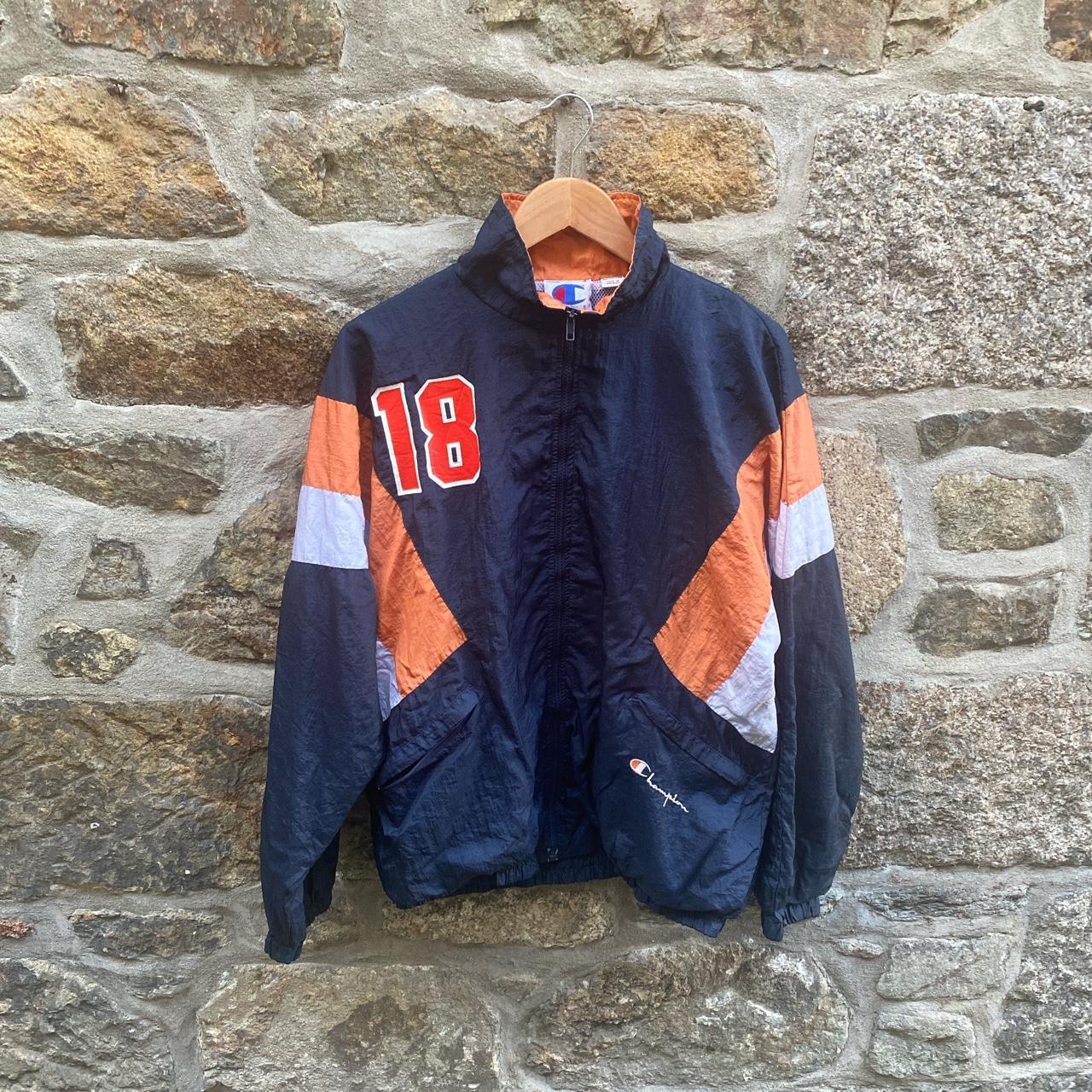 Champion orange logo sales shell jacket