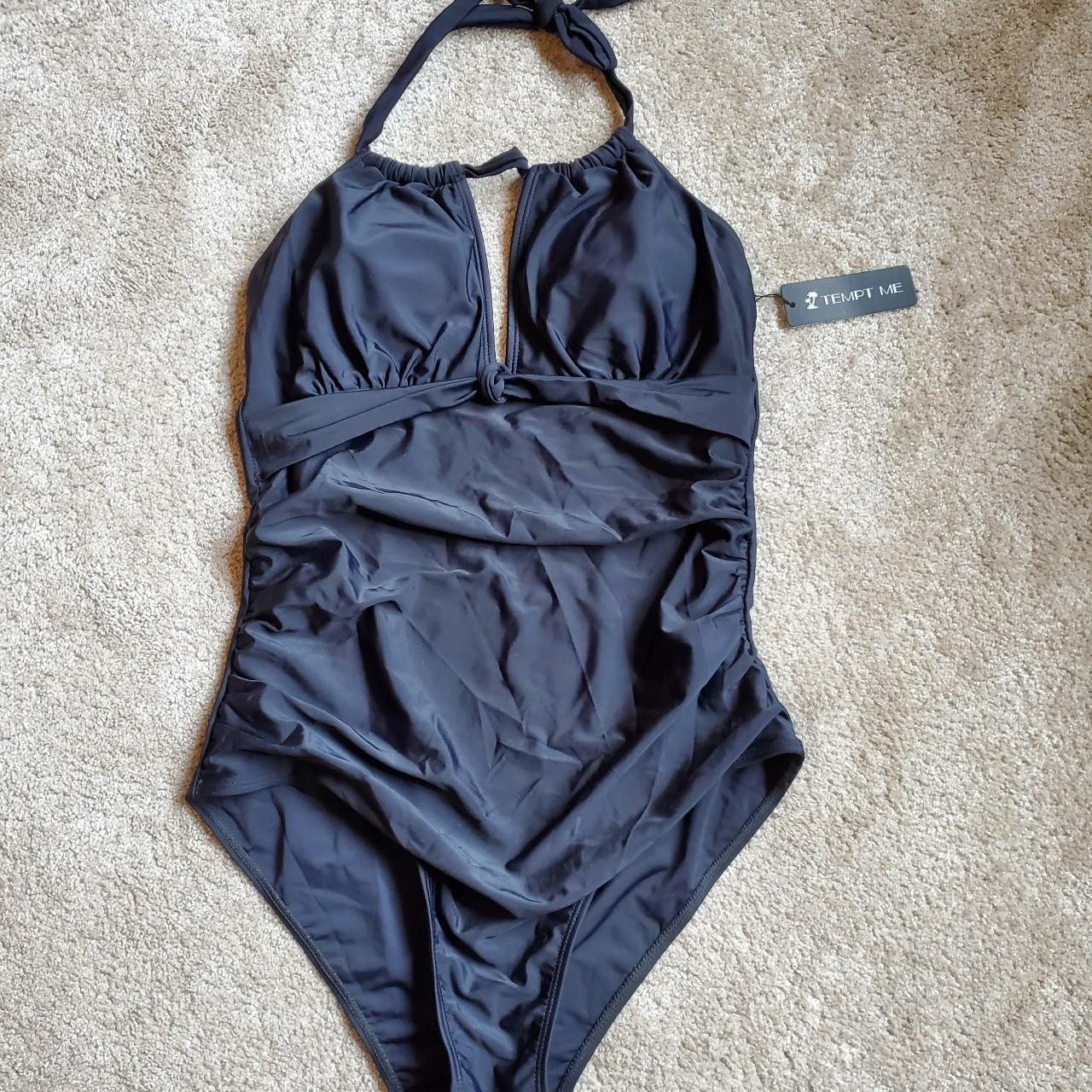 Women's Black Swimsuit-one-piece | Depop