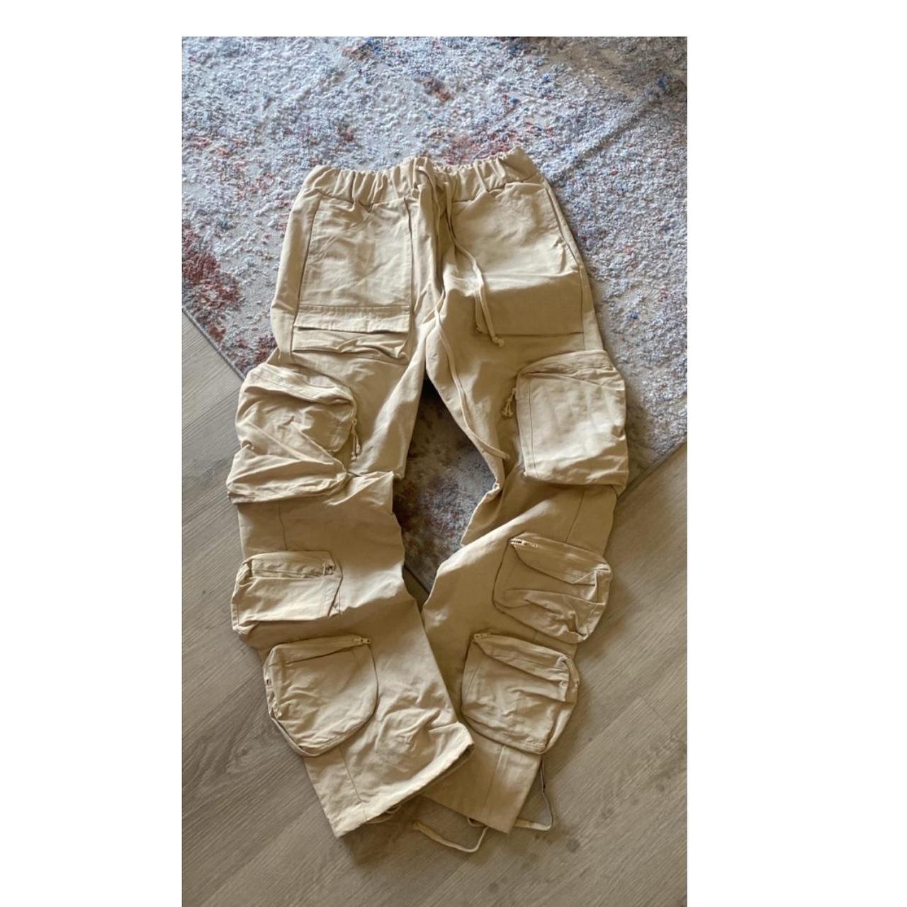 Whoisjacov 6 Pocket Cargos (Cream/Tan), - Size chart...