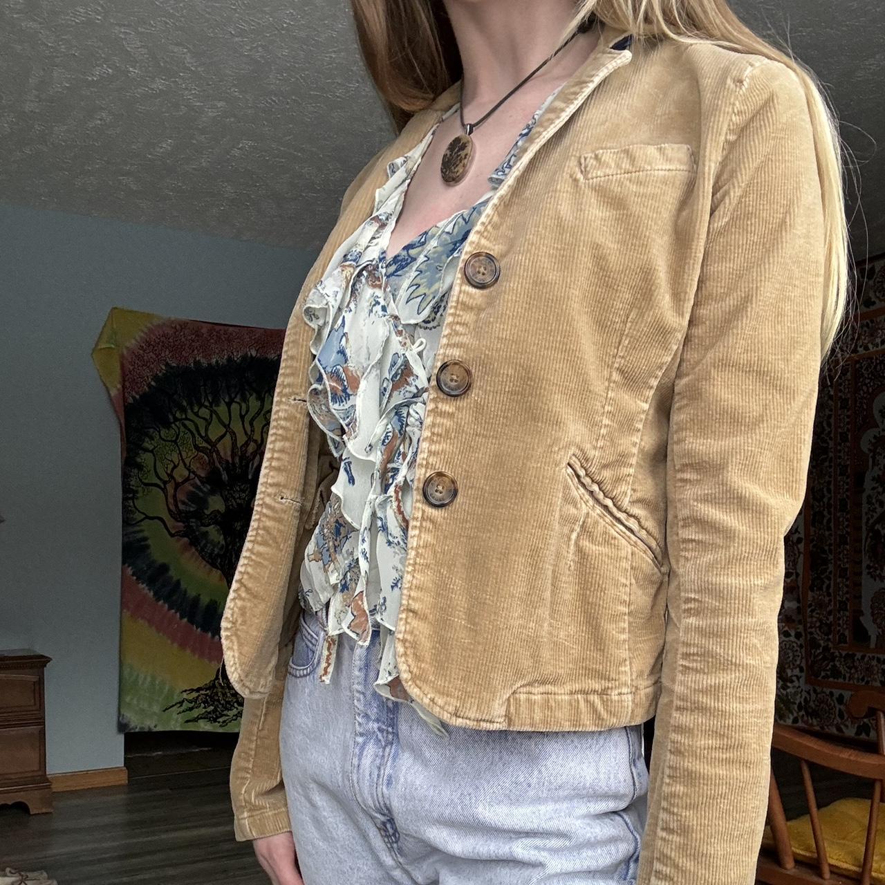 Tan corduroy 2024 blazer womens