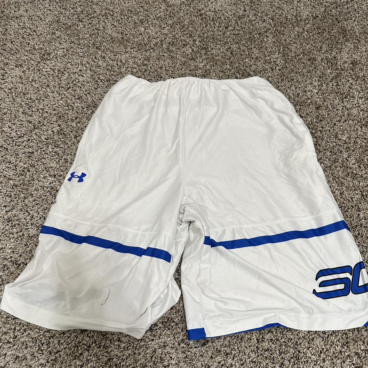 White Curry Under armour Basketball shorts Depop