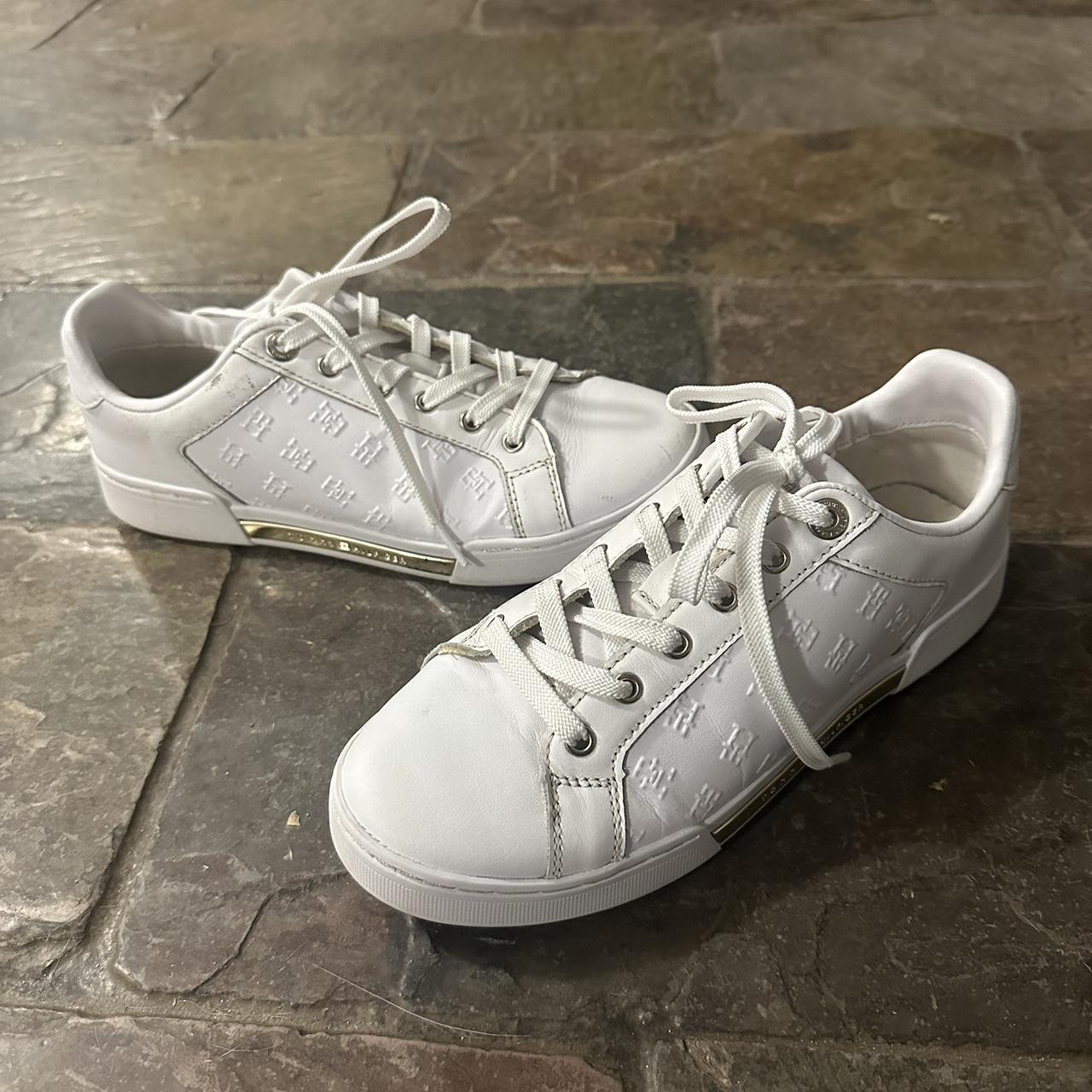 Tommy Hilfiger shoes size 38 - pretty white but one... - Depop