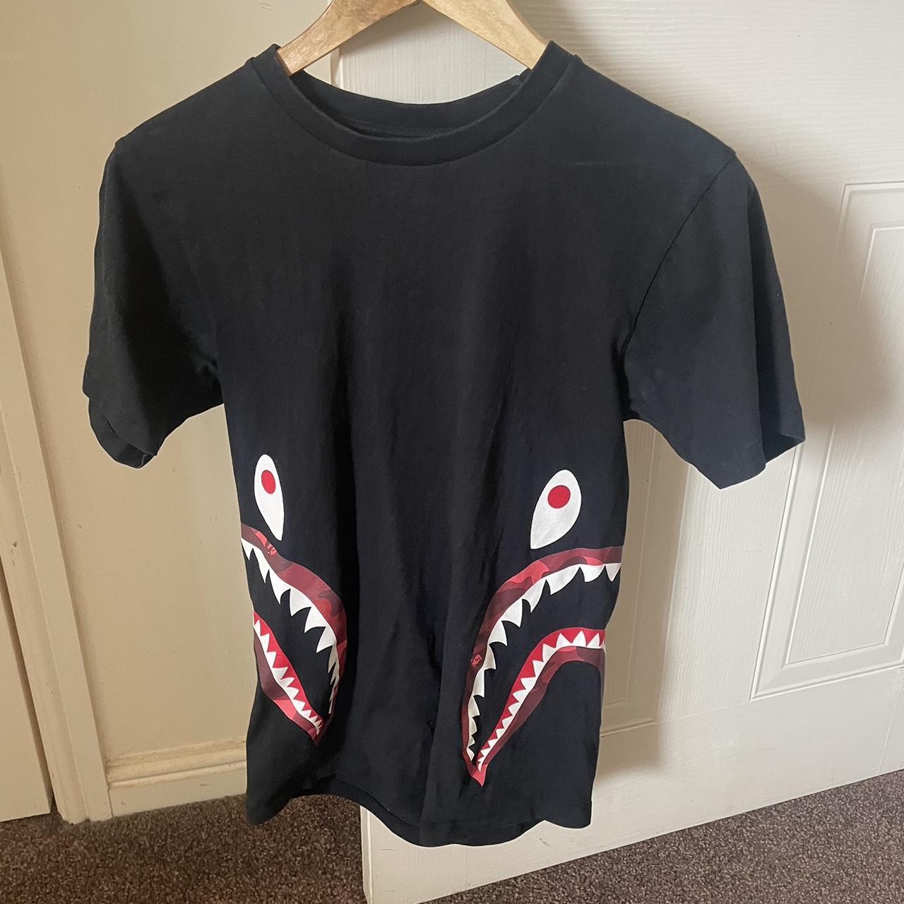 Bape shark shirt red best sale