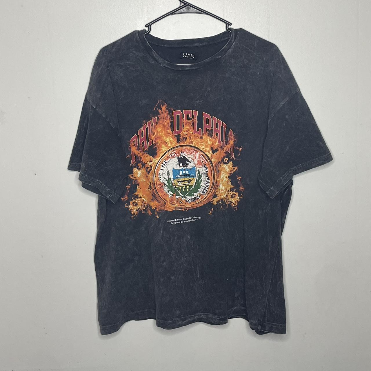 boohoo chain print shirt