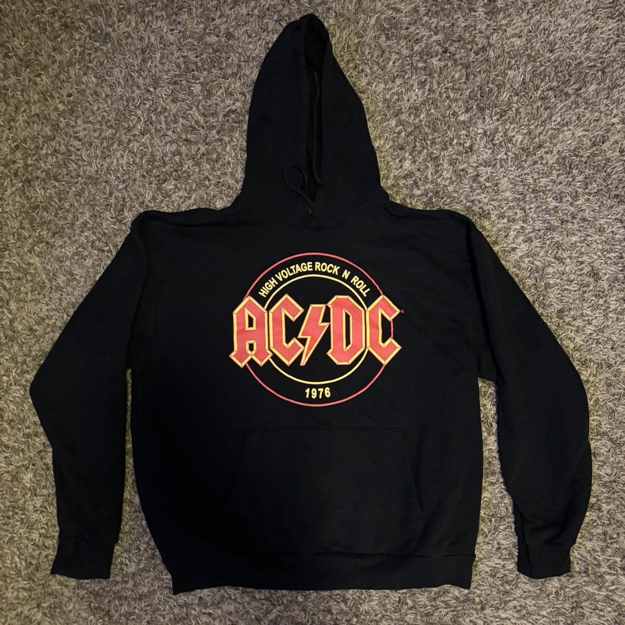 Black AC/DC hoodie size large - Depop