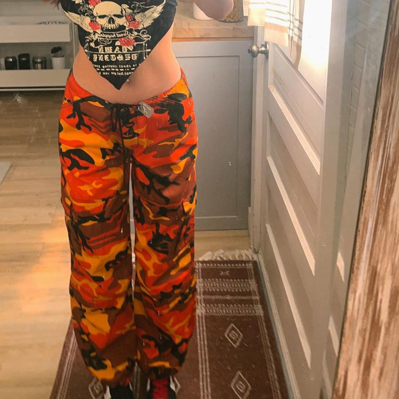 Orange camo sale trousers womens