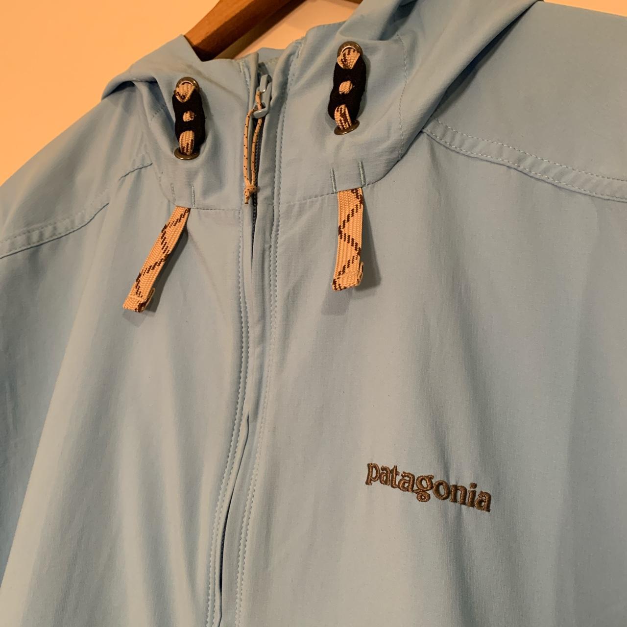 Baby blue Patagonia windbreaker. Great material and... Depop
