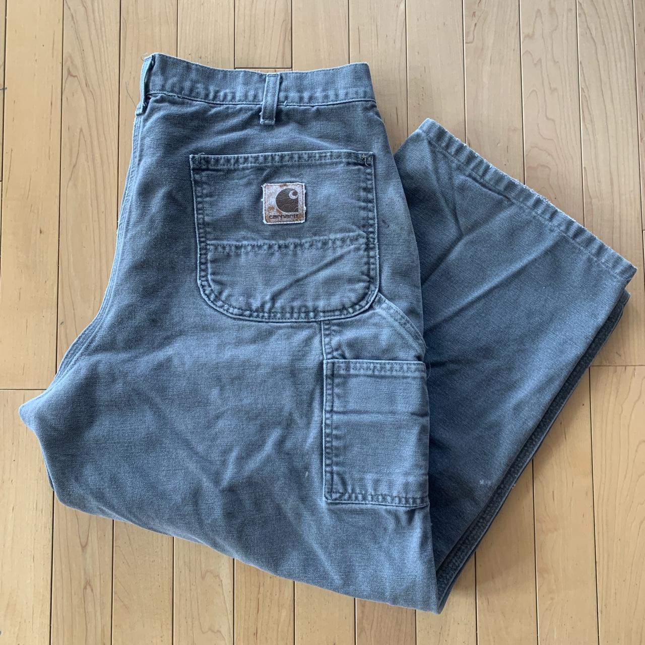 Retro Carhartt Carpenter Pants Well Worn With Work Depop   P0 